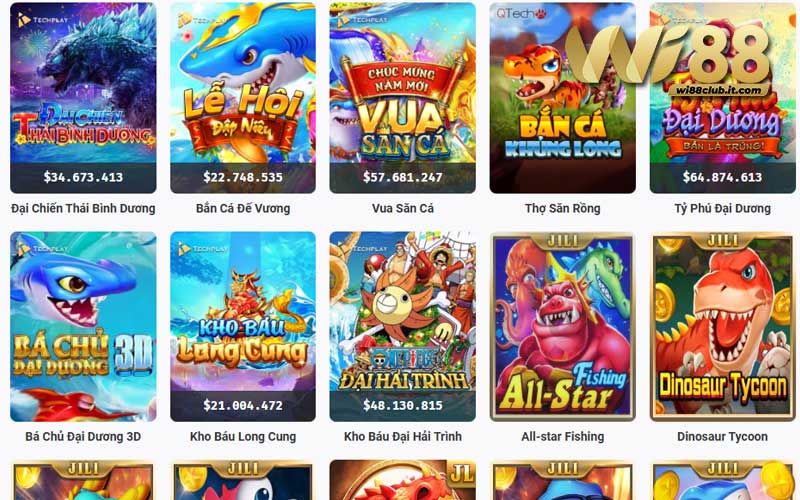 Cùng điểm qua những tự game bắn cá WI88