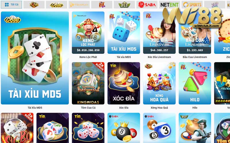 WI88 có kho game siêu khủng siêu xịn sò