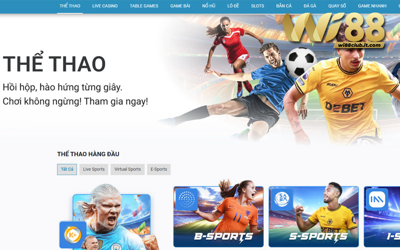 WI88 là điểm đến lý tưởng để cá cược thể thao